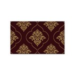 Vector Gold Ornament Pattern Seamless Damask Sticker (Rectangular) Front