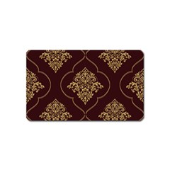 Vector Gold Ornament Pattern Seamless Damask Magnet (name Card) by Pakjumat