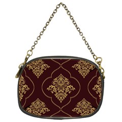 Vector Gold Ornament Pattern Seamless Damask Chain Purse (one Side) by Pakjumat