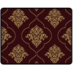 Vector Gold Ornament Pattern Seamless Damask Two Sides Fleece Blanket (Medium) 58.8 x47.4  Blanket Front