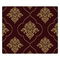 Vector Gold Ornament Pattern Seamless Damask Two Sides Premium Plush Fleece Blanket (small) by Pakjumat