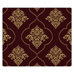 Vector Gold Ornament Pattern Seamless Damask Two Sides Premium Plush Fleece Blanket (Small) 50 x40  Blanket Front