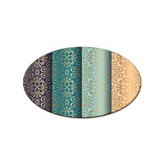 Gold Pattern Texture Golden Ornament Sticker Oval (10 Pack) by Pakjumat