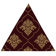 Vector Gold Ornament Pattern Seamless Damask Wooden Puzzle Triangle by Pakjumat