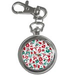 Background Vector Texture Christmas Winter Pattern Seamless Key Chain Watches Front