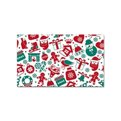 Background Vector Texture Christmas Winter Pattern Seamless Sticker (rectangular) by Pakjumat