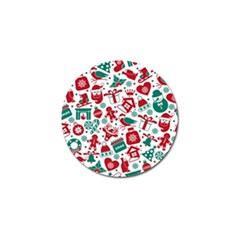 Background Vector Texture Christmas Winter Pattern Seamless Golf Ball Marker (10 Pack) by Pakjumat