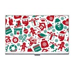 Background Vector Texture Christmas Winter Pattern Seamless Business Card Holder Front