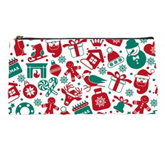 Background Vector Texture Christmas Winter Pattern Seamless Pencil Case by Pakjumat