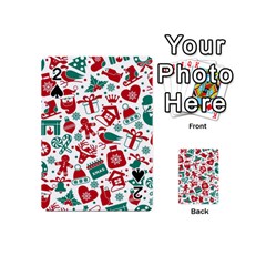 Background Vector Texture Christmas Winter Pattern Seamless Playing Cards 54 Designs (mini) by Pakjumat