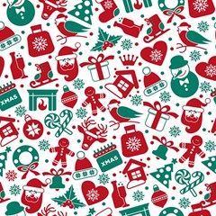 Background Vector Texture Christmas Winter Pattern Seamless Play Mat (square)