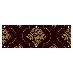 Vector Gold Ornament Pattern Seamless Damask Banner And Sign 6  X 2  by Pakjumat