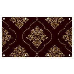 Vector Gold Ornament Pattern Seamless Damask Banner And Sign 7  X 4  by Pakjumat