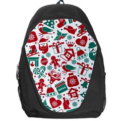 Background Vector Texture Christmas Winter Pattern Seamless Backpack Bag by Pakjumat