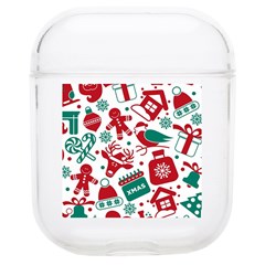 Background Vector Texture Christmas Winter Pattern Seamless Soft Tpu Airpods 1/2 Case by Pakjumat