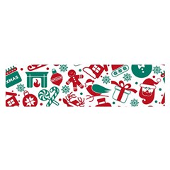 Background Vector Texture Christmas Winter Pattern Seamless Oblong Satin Scarf (16  X 60 ) by Pakjumat