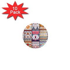 Pattern Texture Multi Colored Variation 1  Mini Magnet (10 Pack)  by Pakjumat