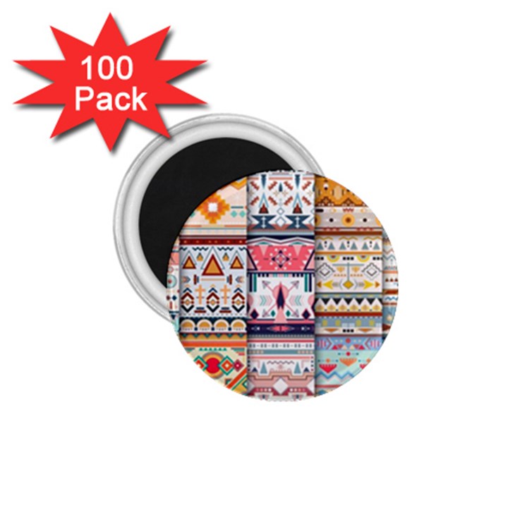 Pattern Texture Multi Colored Variation 1.75  Magnets (100 pack) 