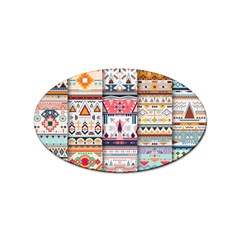 Pattern Texture Multi Colored Variation Sticker Oval (10 Pack) by Pakjumat