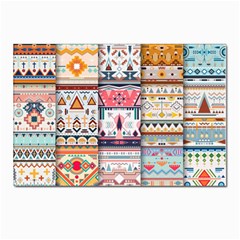 Pattern Texture Multi Colored Variation Postcards 5  X 7  (pkg Of 10) by Pakjumat