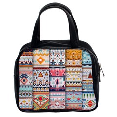 Pattern Texture Multi Colored Variation Classic Handbag (two Sides) by Pakjumat