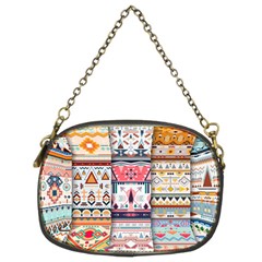 Pattern Texture Multi Colored Variation Chain Purse (two Sides) by Pakjumat