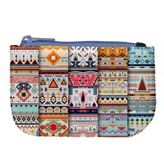 Pattern Texture Multi Colored Variation Large Coin Purse by Pakjumat