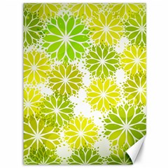 Flowers Green Texture With Pattern Leaves Shape Seamless Canvas 36  X 48  by Pakjumat