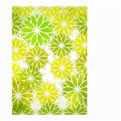 Flowers Green Texture With Pattern Leaves Shape Seamless Small Garden Flag (two Sides) by Pakjumat