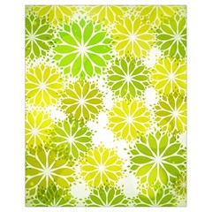 Flowers Green Texture With Pattern Leaves Shape Seamless Drawstring Bag (small) by Pakjumat