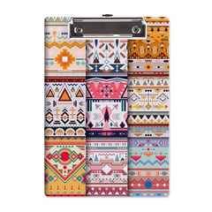 Pattern Texture Multi Colored Variation A5 Acrylic Clipboard by Pakjumat