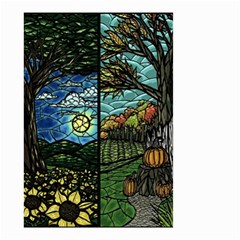 Four Assorted Illustrations Collage Winter Autumn Summer Picture Small Garden Flag (two Sides) by Pakjumat