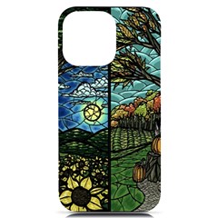 Four Assorted Illustrations Collage Winter Autumn Summer Picture Iphone 14 Pro Max Black Uv Print Case by Pakjumat