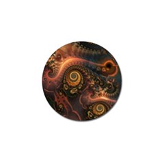 Paisley Abstract Fabric Pattern Floral Art Design Flower Golf Ball Marker by Pakjumat