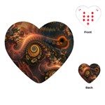 Paisley Abstract Fabric Pattern Floral Art Design Flower Playing Cards Single Design (Heart) Front