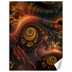 Paisley Abstract Fabric Pattern Floral Art Design Flower Canvas 12  X 16  by Pakjumat