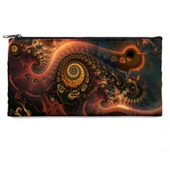 Paisley Abstract Fabric Pattern Floral Art Design Flower Pencil Case by Pakjumat