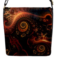 Paisley Abstract Fabric Pattern Floral Art Design Flower Flap Closure Messenger Bag (s) by Pakjumat