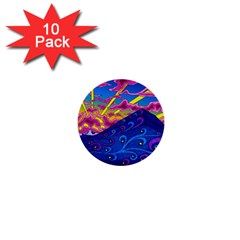 Abstract Paisley Art Pattern Design Fabric Floral Decoration 1  Mini Buttons (10 Pack)  by Pakjumat