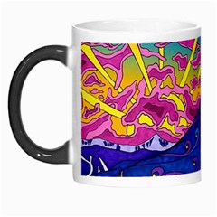 Abstract Paisley Art Pattern Design Fabric Floral Decoration Morph Mug by Pakjumat