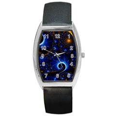 Abstract Design Art Pattern Wallpaper Shape Decoration Barrel Style Metal Watch