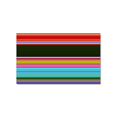 Horizontal Line Colorful Sticker Rectangular (100 Pack) by Pakjumat