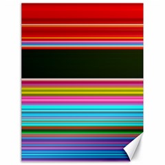 Horizontal Line Colorful Canvas 18  X 24  by Pakjumat