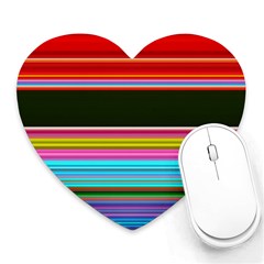 Horizontal Line Colorful Heart Mousepad by Pakjumat