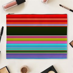 Horizontal Line Colorful Cosmetic Bag (xl) by Pakjumat