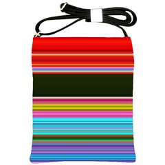 Horizontal Line Colorful Shoulder Sling Bag by Pakjumat