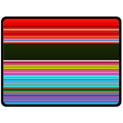 Horizontal Line Colorful Fleece Blanket (large) by Pakjumat