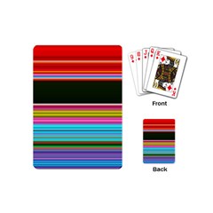 Horizontal Line Colorful Playing Cards Single Design (mini) by Pakjumat