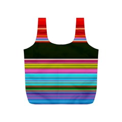 Horizontal Line Colorful Full Print Recycle Bag (s) by Pakjumat