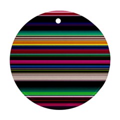 Horizontal Lines Colorful Ornament (round) by Pakjumat